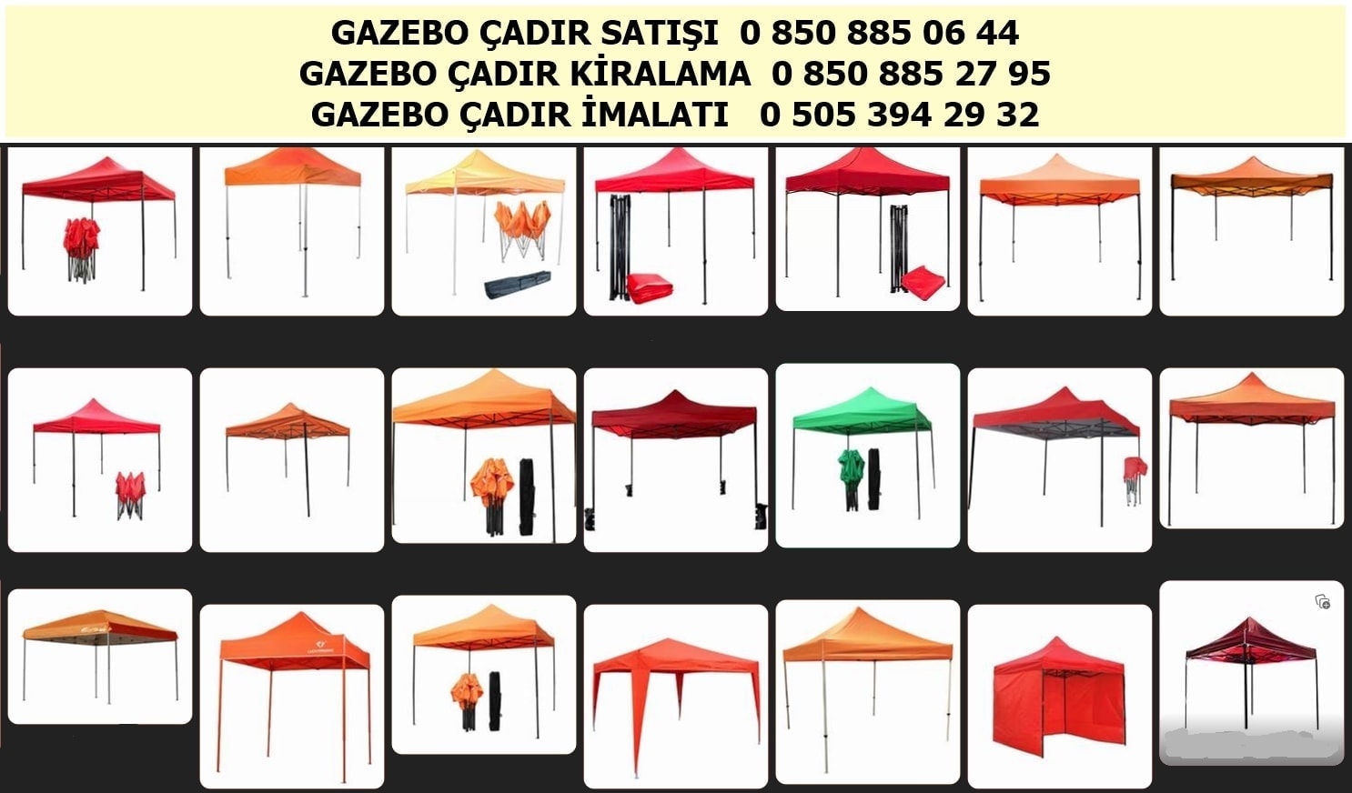 Gazebo çadır satışı , kiralama , imalatı